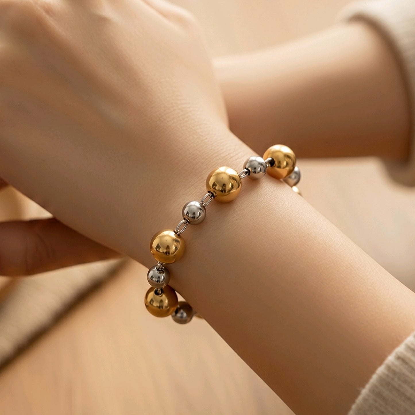 Golden Beads Bracelet